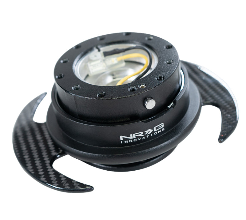 NRG Gen 3.0 Quick Release Kit - Black Body / Black Ring / Carbon Fiber Paddle