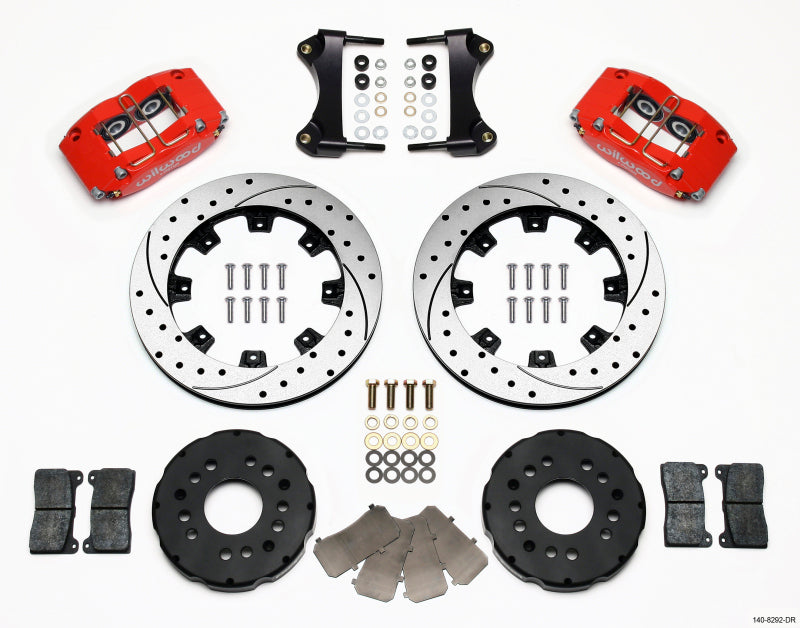 Wilwood Dynapro Radial Big Brake Kit - Front Red (95-99 Mitsubishi Eclipse 12.19in Drilled Rotors)