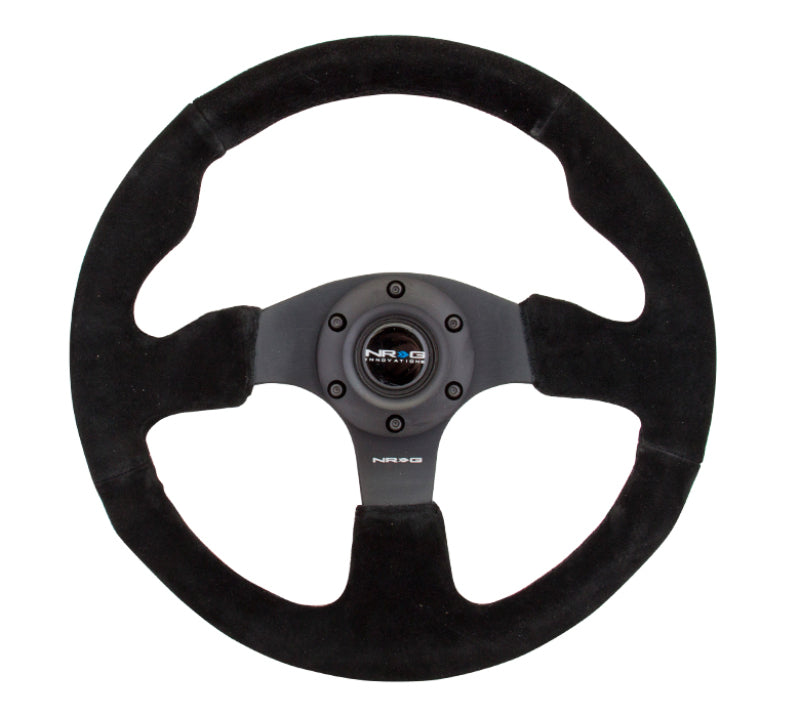 NRG Steering Wheel - 320mm (Black Suede Grip / Black Stitching)