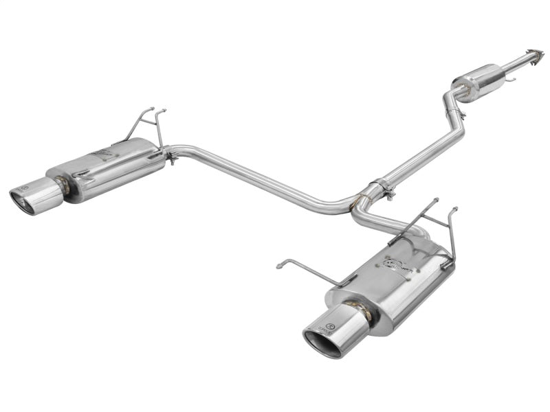 aFe Takeda Exhaust 2.25in to 2in Cat-Back w/Polished Tips 08-12 Honda Accord Coupe V6 3.5L