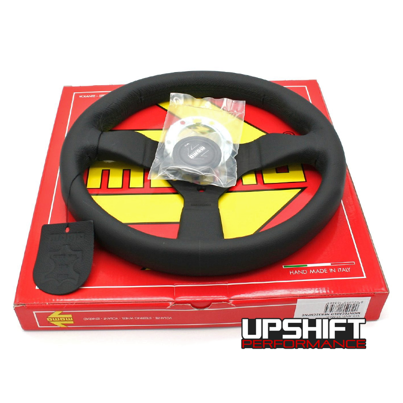 Momo Montecarlo Steering Wheel - 320mm (Black Leather / Black Stitching)