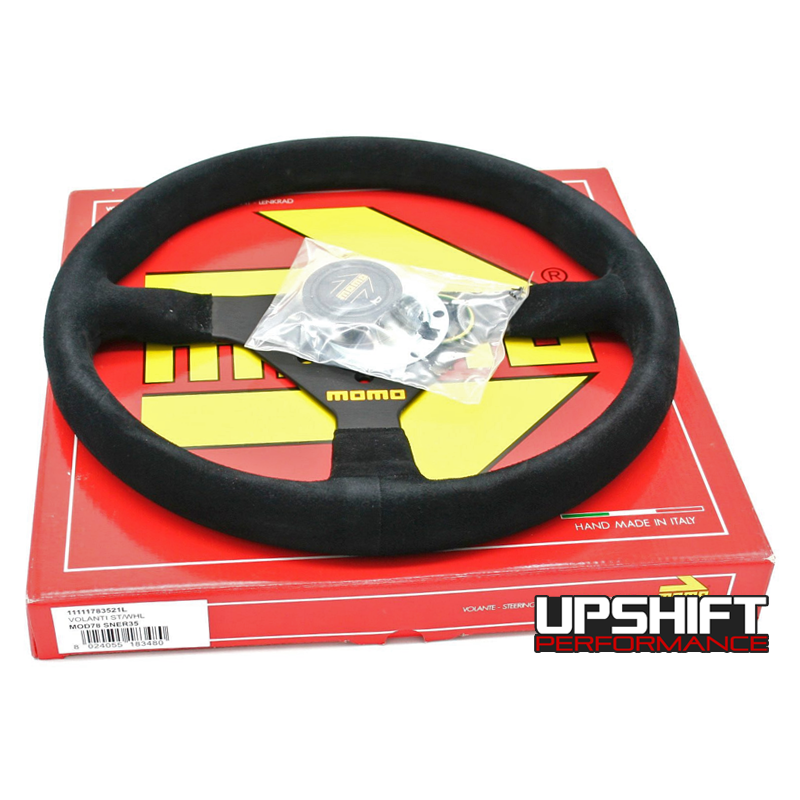 Momo MOD. 78 Steering Wheel - 350mm (Black Suede / Black Stitching)