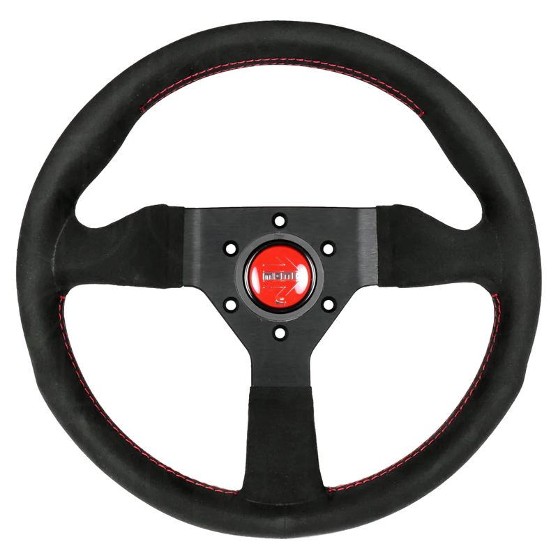 Momo Montecarlo Steering Wheel - 320mm (Black Alcantara / Red Stitching)