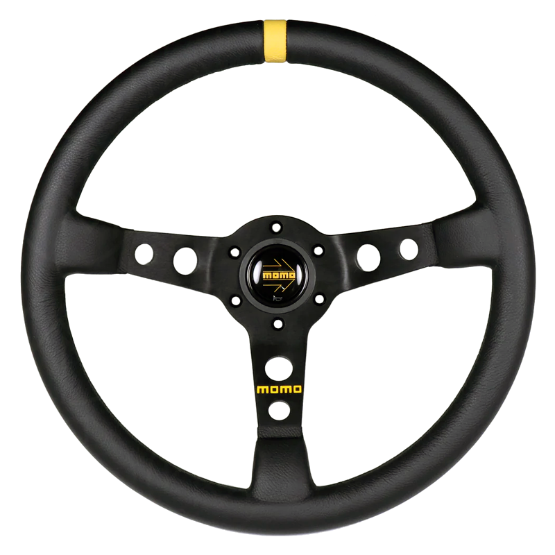 Momo MOD. 07 Steering Wheel - 350mm (Black Leather / Black Stitching)