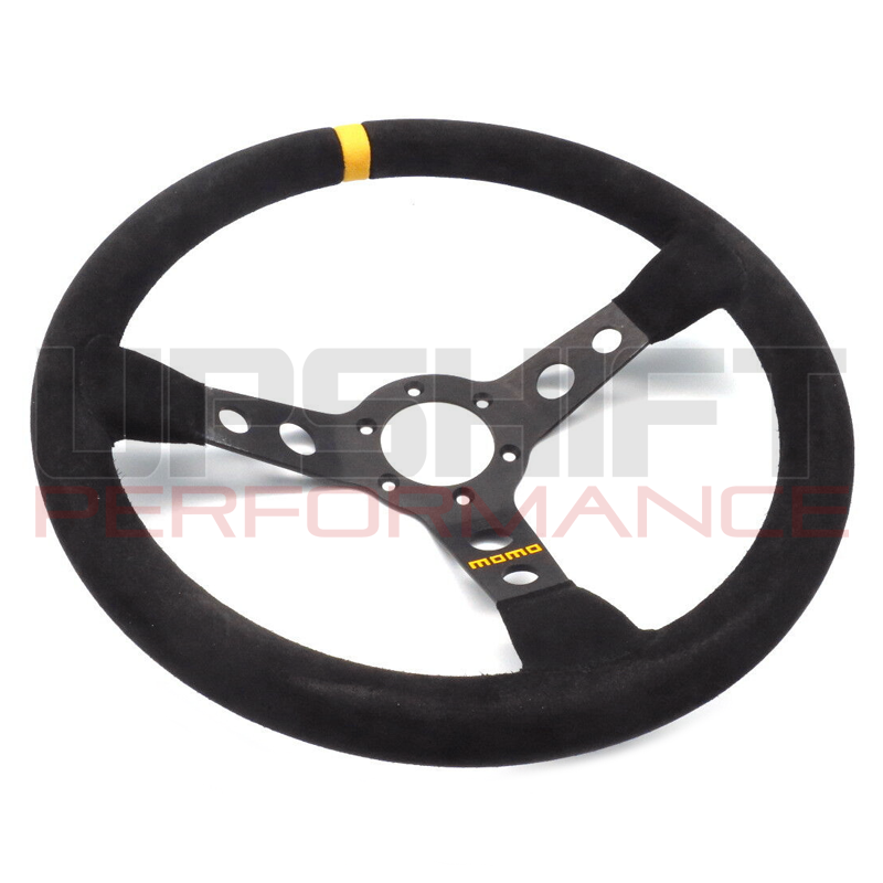 Momo MOD. 07 Steering Wheel - 350mm (Black Suede / Black Stitching)