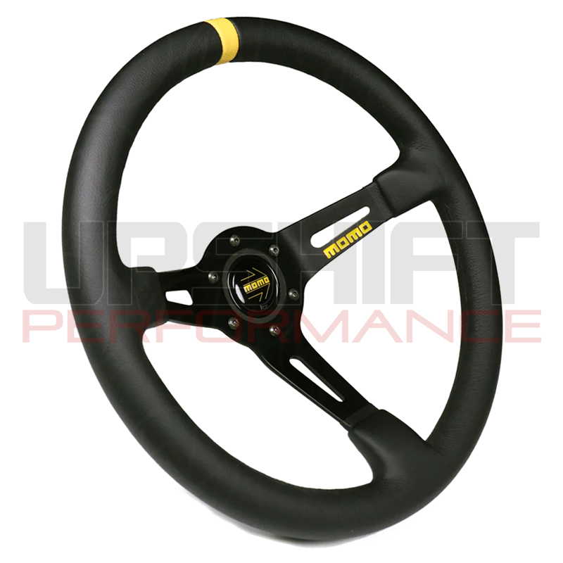 Momo MOD. 08 Steering Wheel - 350mm (Black Leather / Black Stitching)