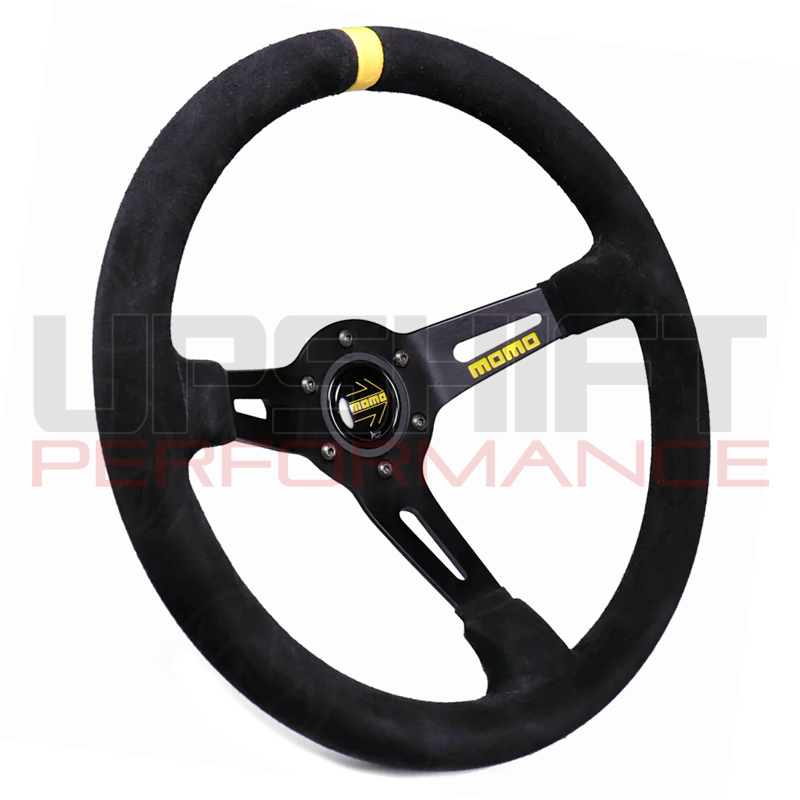 Momo MOD. 08 Steering Wheel - 350mm (Black Suede / Black Stitching)