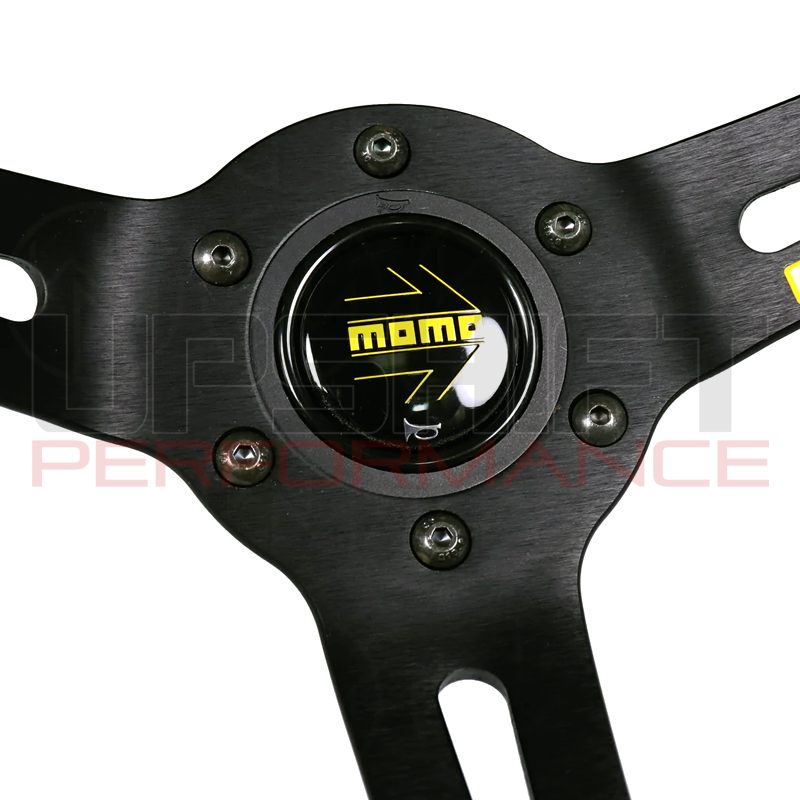 Momo MOD. 08 Steering Wheel - 350mm (Black Suede / Black Stitching)