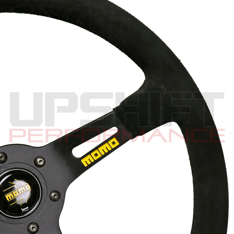 Momo MOD. 08 Steering Wheel - 350mm (Black Suede / Black Stitching)