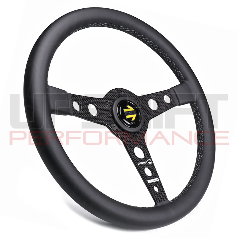 Momo Prototipo 6C Steering Wheel - 350mm (Black Leather / Carbon Spokes)