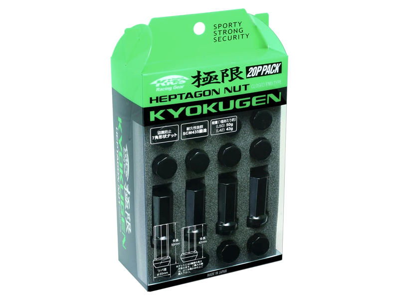 Project Kics Kyokugen 42mm - 12x1.5 Black (20 Lug Set)