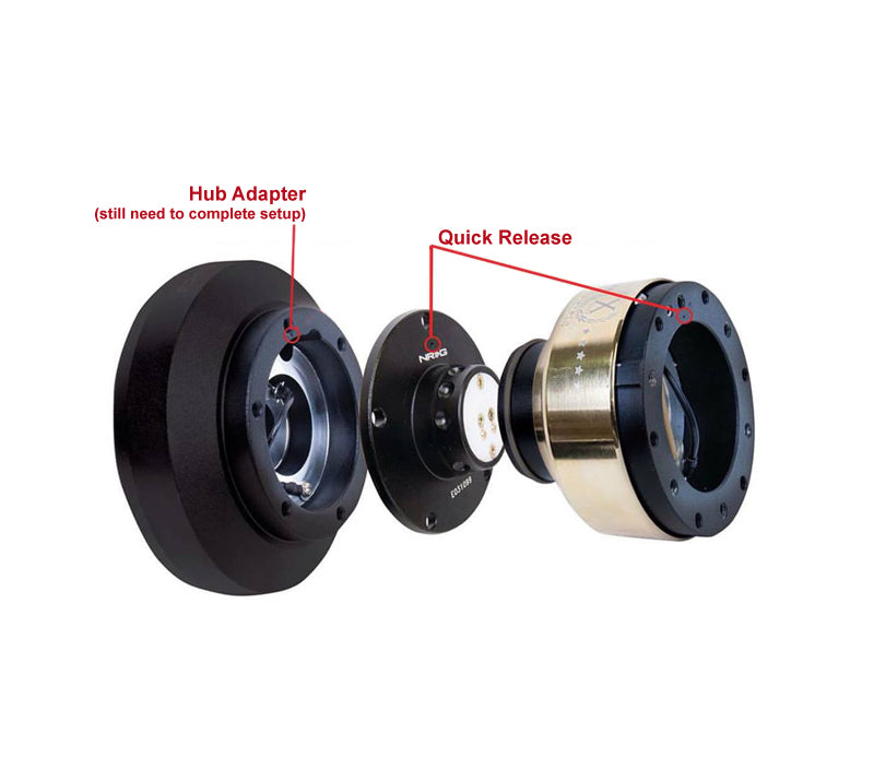 NRG Gen 1.5 Quick Release - Silver Body / Red Chrome Ring