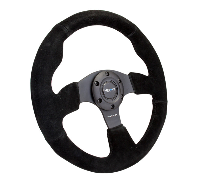 NRG Steering Wheel - 320mm (Black Suede Grip / Black Stitching)