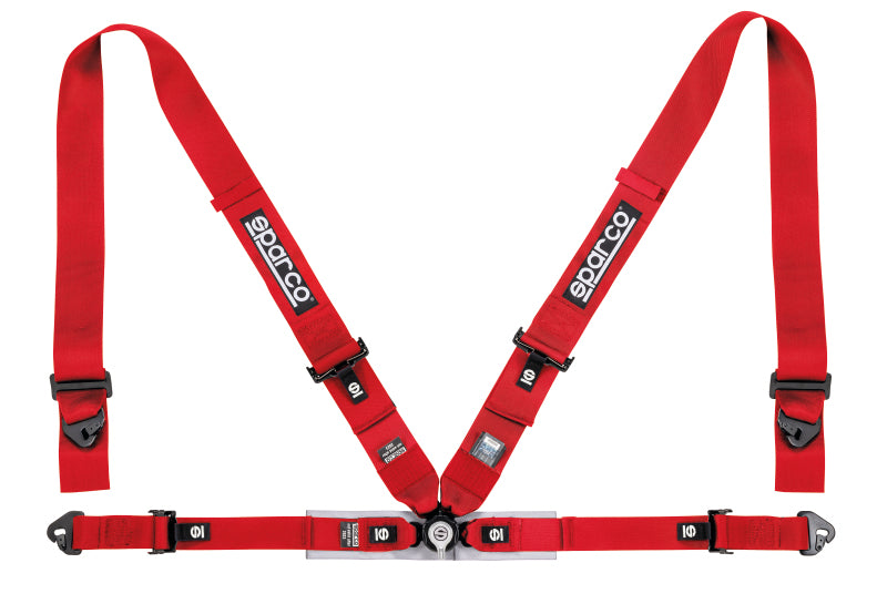 Sparco Harness 4Pt 3in/2in Red