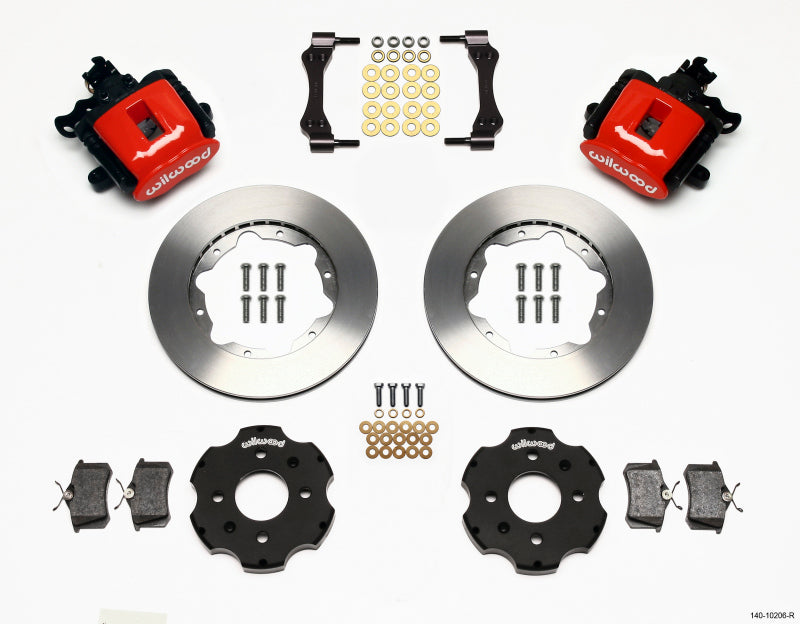 Wilwood Rear Parking Brake Upgrade Kit - Red (Red Civic/Integra 2.39 Hub Offset)