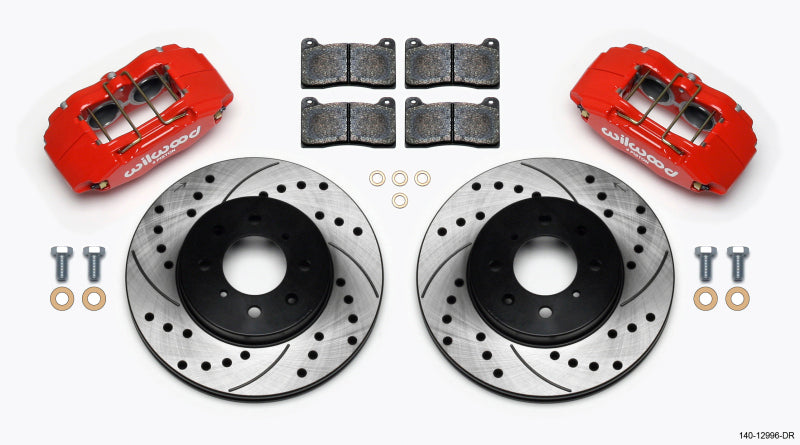 Wilwood DPHA Caliper & Rotor Upgrade Kit - Front Red (Honda/Acura 262mm Drilled Rotors)