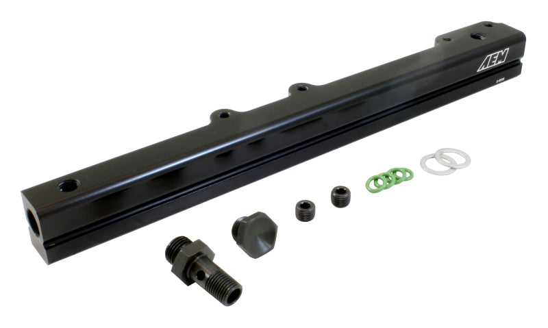 AEM Fuel Rail - Black (96-00 Honda Civic / Del Sol Si)