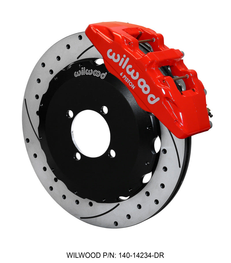 Wilwood Dynapro 6 Big Brake Kit - Front Red (16-Up Mazda MX5 12.88in Drilled Rotors w/ Lines)