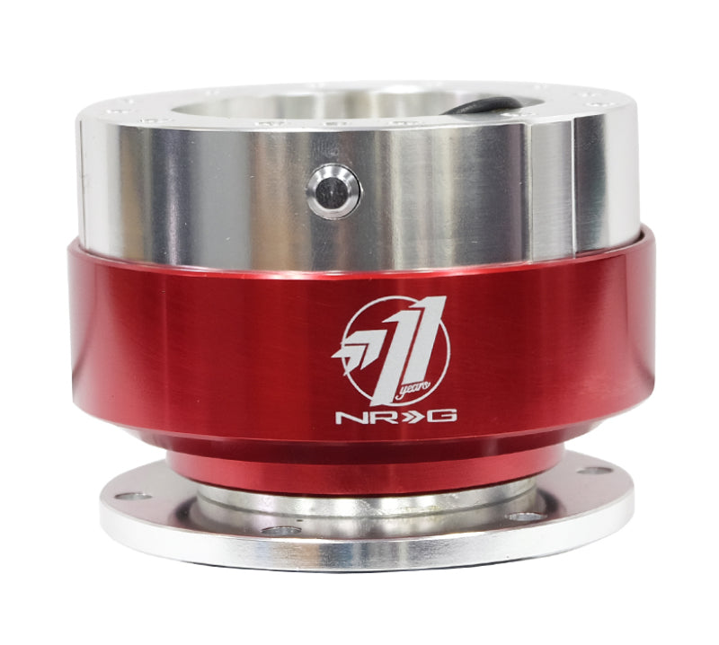 NRG Gen 1.5 Quick Release - Silver Body / Red Chrome Ring