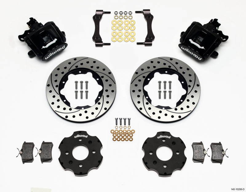 Wilwood Rear Parking Brake Upgrade Kit - Black (Civic/Integra Drilled Rotors/2.39 Hub Offset