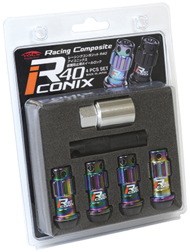 Project Kics 12X1.25 R40 Iconix Neo Chrome Lug Nut Lock Set