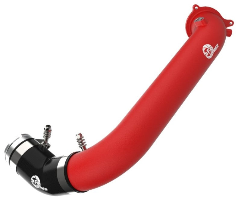 aFe BladeRunner Red 2-3/4in Aluminum Charge Pipe 2021 Toyota Supra GR (A90) I4-2.0L (t) B48