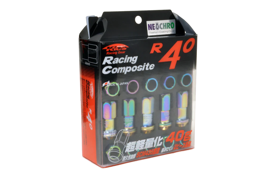 Project Kics R40 Lug Nuts - 12x1.5 Neochrome (20 Lugs - No Locks)