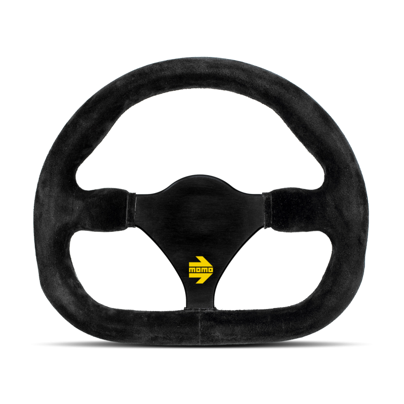 Momo MOD. 27 Steering Wheel - 290mm (Black Suede / Black Stitching)