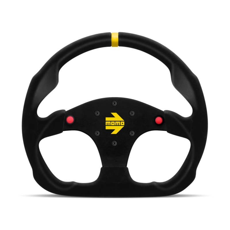 Momo MOD. 30 Buttons Steering Wheel - 320mm (Black Suede / Black Stitching)