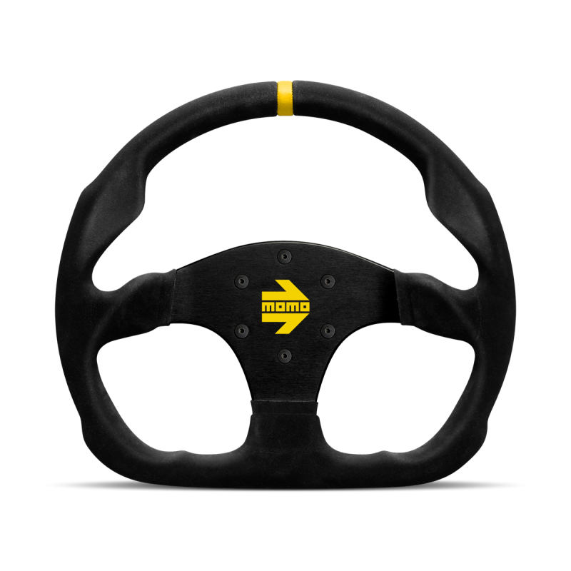 Momo MOD. 30 Steering Wheel - 320mm (Black Suede / Black Stitching)
