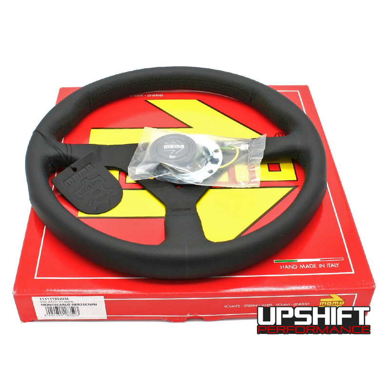 Momo Montecarlo Steering Wheel - 350mm (Black Leather / Black Stitching)