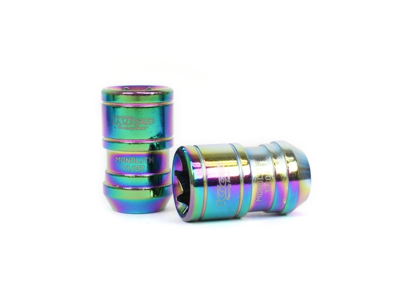 Project Kics  Monolith T1/07 Lug Nuts - 14x1.5 Neochrome (20 Lug Set)